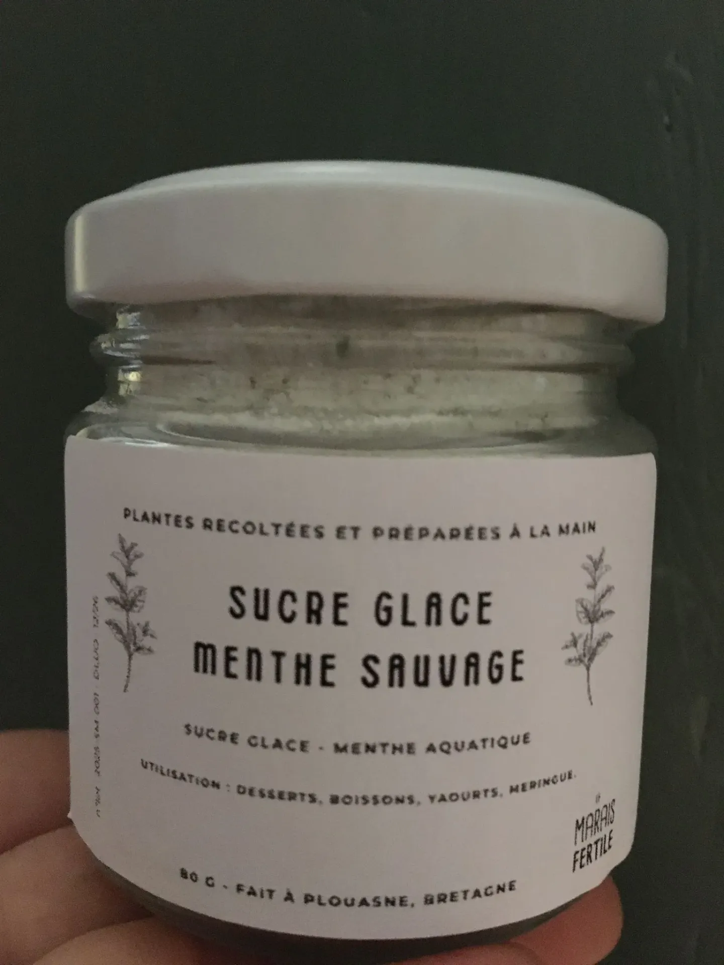 Sucre glace menthe aquatique